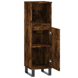 Armoire de bain chêne fumé 30x30x100 cm bois d'ingénierie