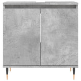 Armoire de bain gris béton 58x33x60 cm bois d'ingénierie