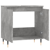 Armoire de bain gris béton 58x33x60 cm bois d'ingénierie