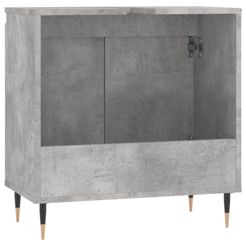 Armoire de bain gris béton 58x33x60 cm bois d'ingénierie