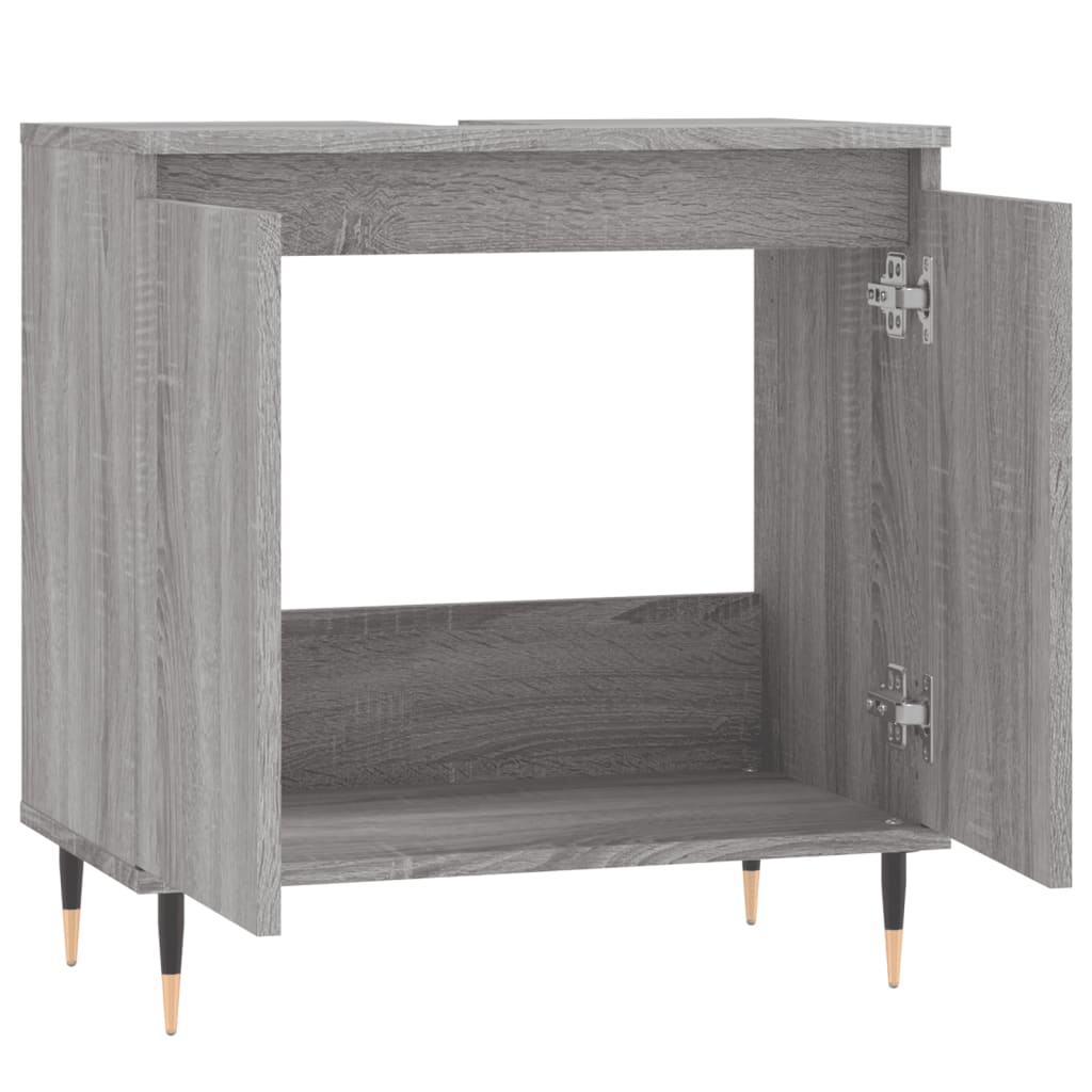 Armoire de bain sonoma gris 58x33x60 cm bois d'ingénierie