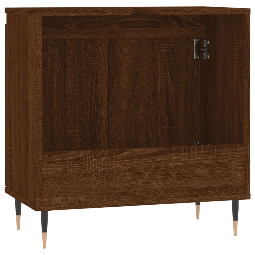 Armoire de bain chêne marron 58x33x60 cm bois d'ingénierie