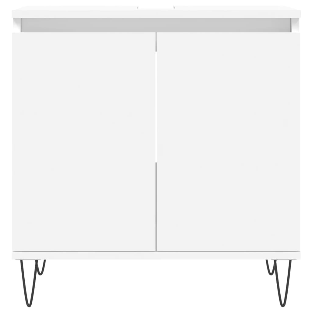 Armoire de salle de bain blanc 58x33x60 cm bois d'ingénierie