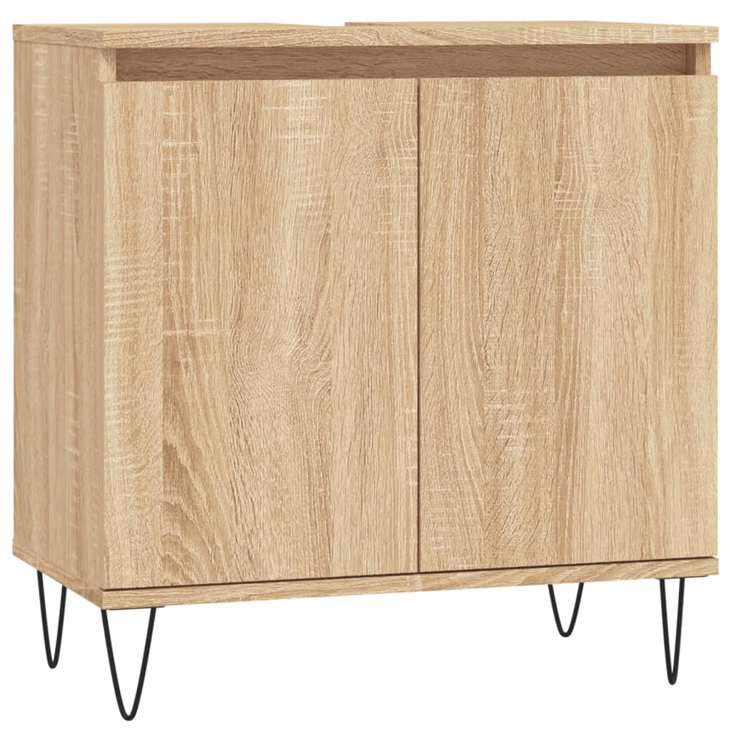 Armoire de bain chêne sonoma 58x33x60 cm bois d'ingénierie