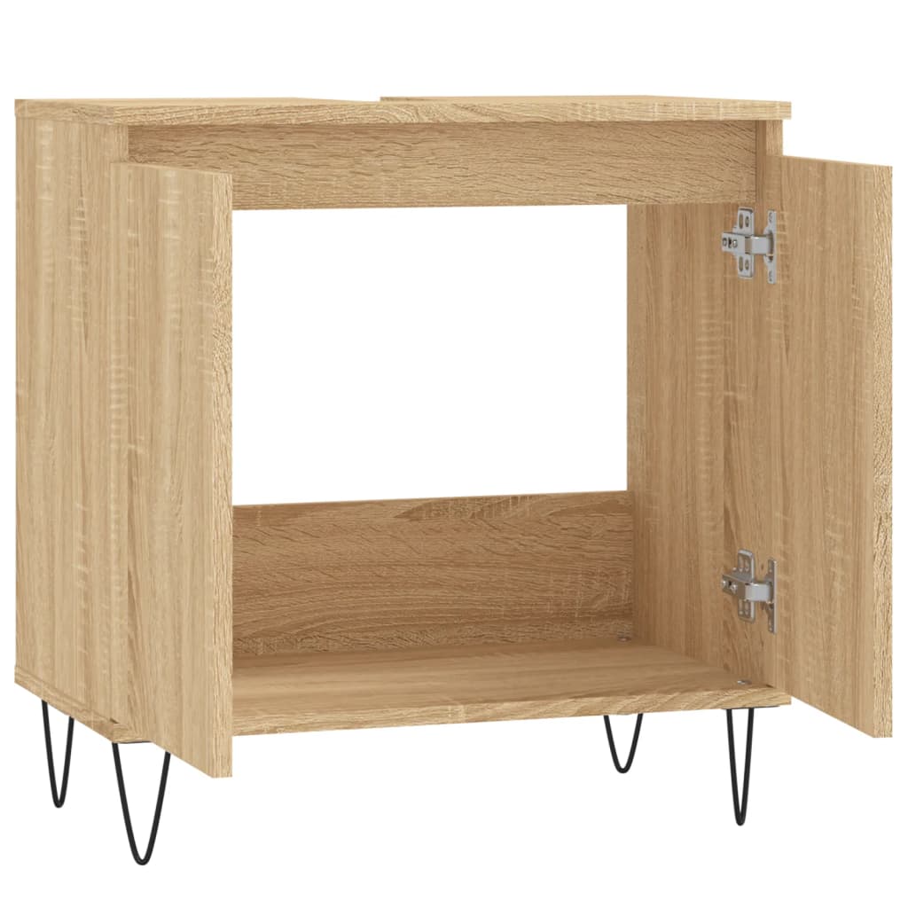 Armoire de bain chêne sonoma 58x33x60 cm bois d'ingénierie