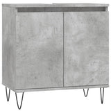 Armoire de bain gris béton 58x33x60 cm bois d'ingénierie