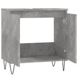 Armoire de bain gris béton 58x33x60 cm bois d'ingénierie