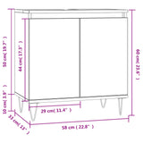 Armoire de bain gris béton 58x33x60 cm bois d'ingénierie