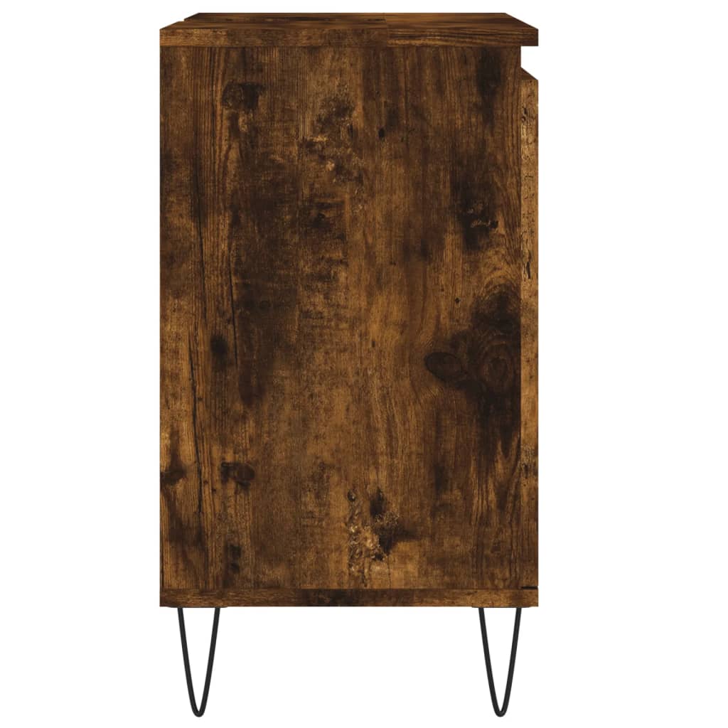 Badezimmerschrank aus geräucherter Eiche, 58 x 33 x 60 cm, Holzwerkstoff