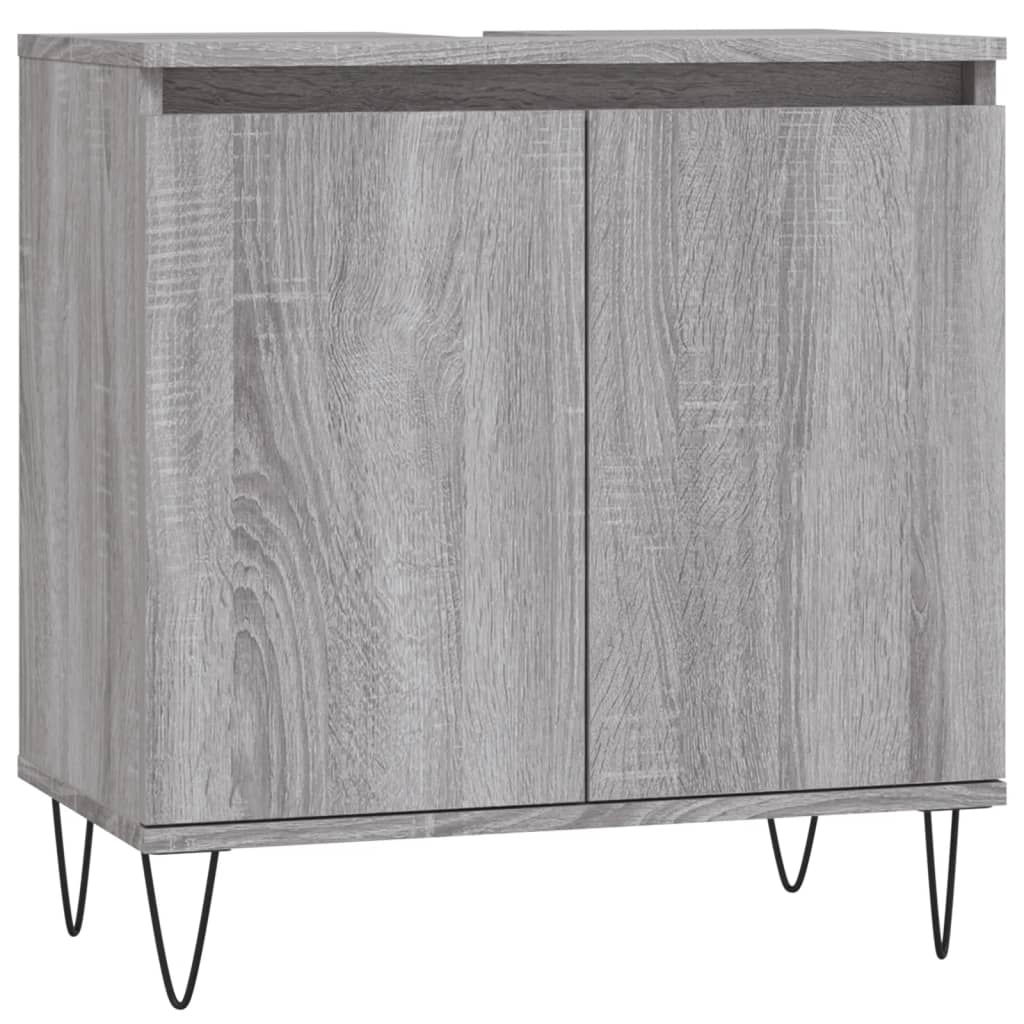 Armoire de bain sonoma gris 58x33x60 cm bois d'ingénierie