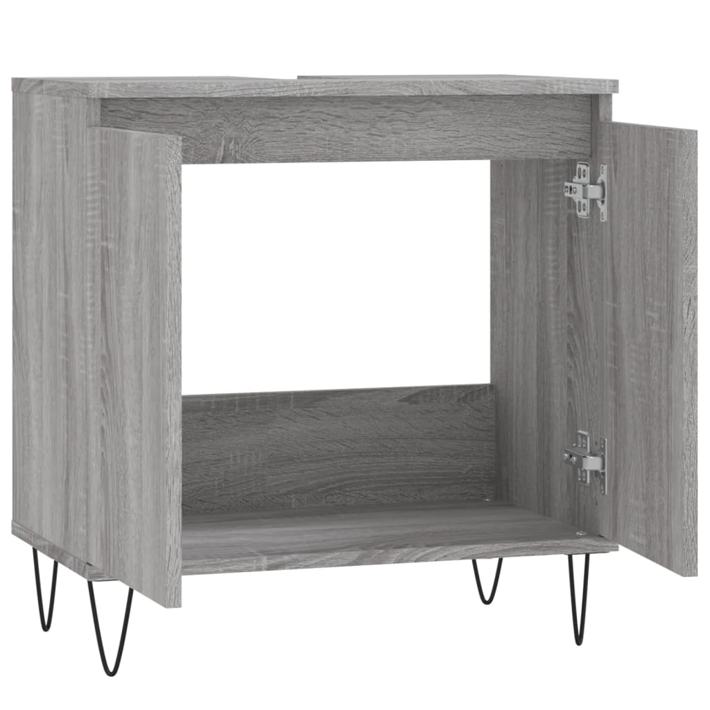 Armoire de bain sonoma gris 58x33x60 cm bois d'ingénierie