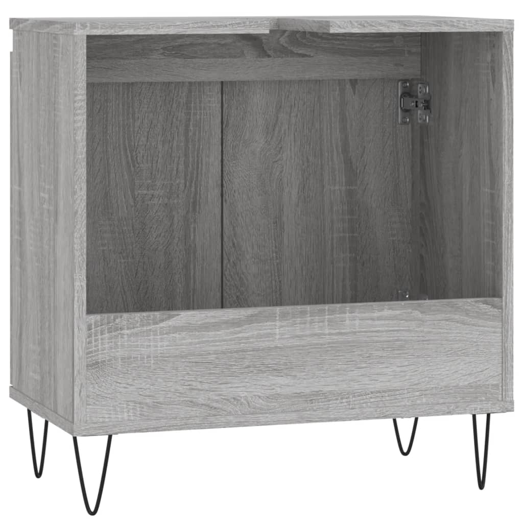 Armoire de bain sonoma gris 58x33x60 cm bois d'ingénierie