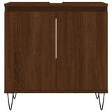 Armoire de bain chêne marron 58x33x60 cm bois d'ingénierie