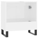 Armoire de bain blanc brillant 58x33x60 cm bois d'ingénierie