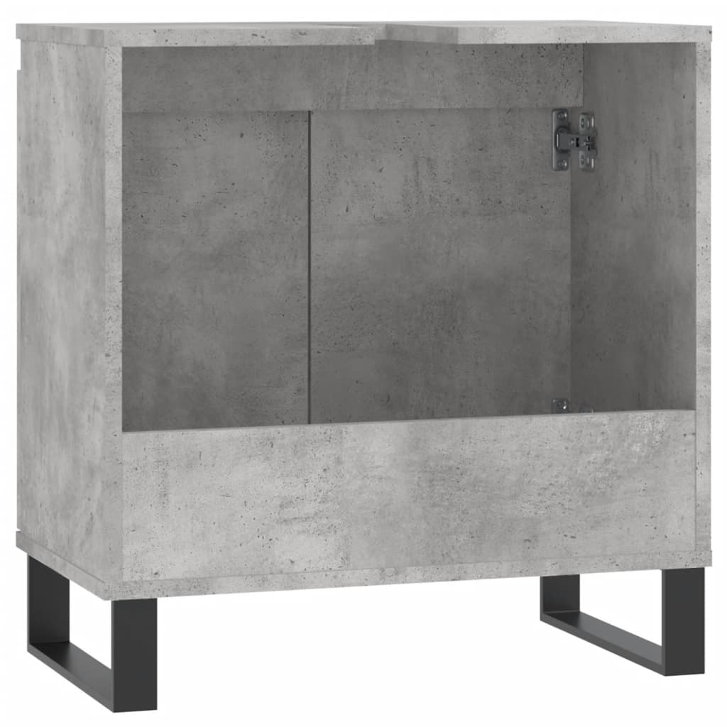 Armoire de bain gris béton 58x33x60 cm bois d'ingénierie