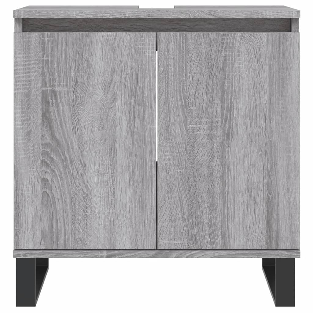 Armoire de bain sonoma gris 58x33x60 cm bois d'ingénierie