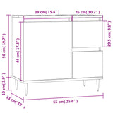 Armoire de salle de bain blanc 65x33x60 cm bois d'ingénierie