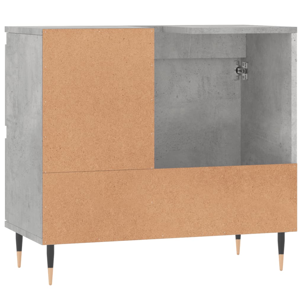 Armoire de salle de bain gris béton 65x33x60 cm