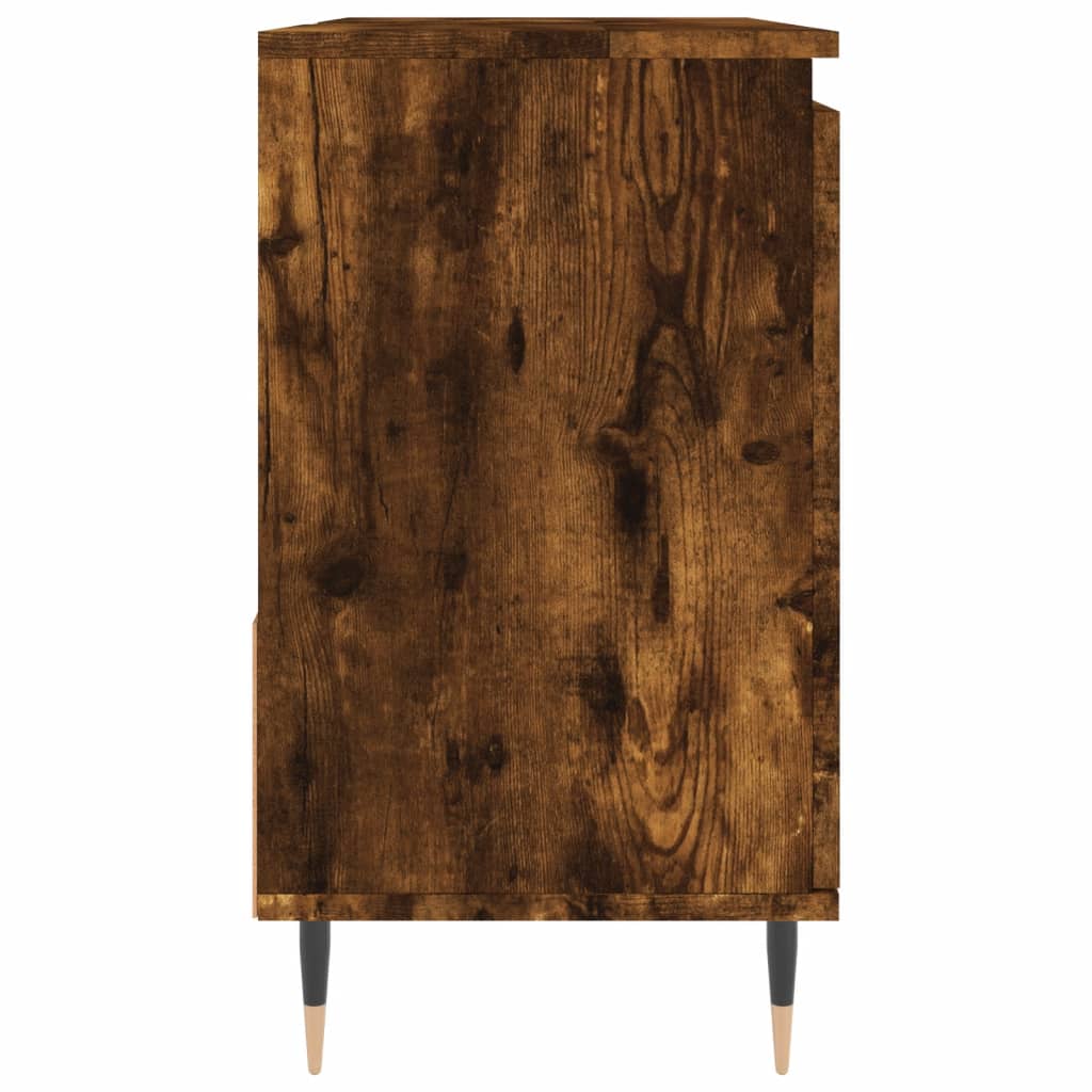 Armoire de bain chêne fumé 65x33x60 cm bois d'ingénierie