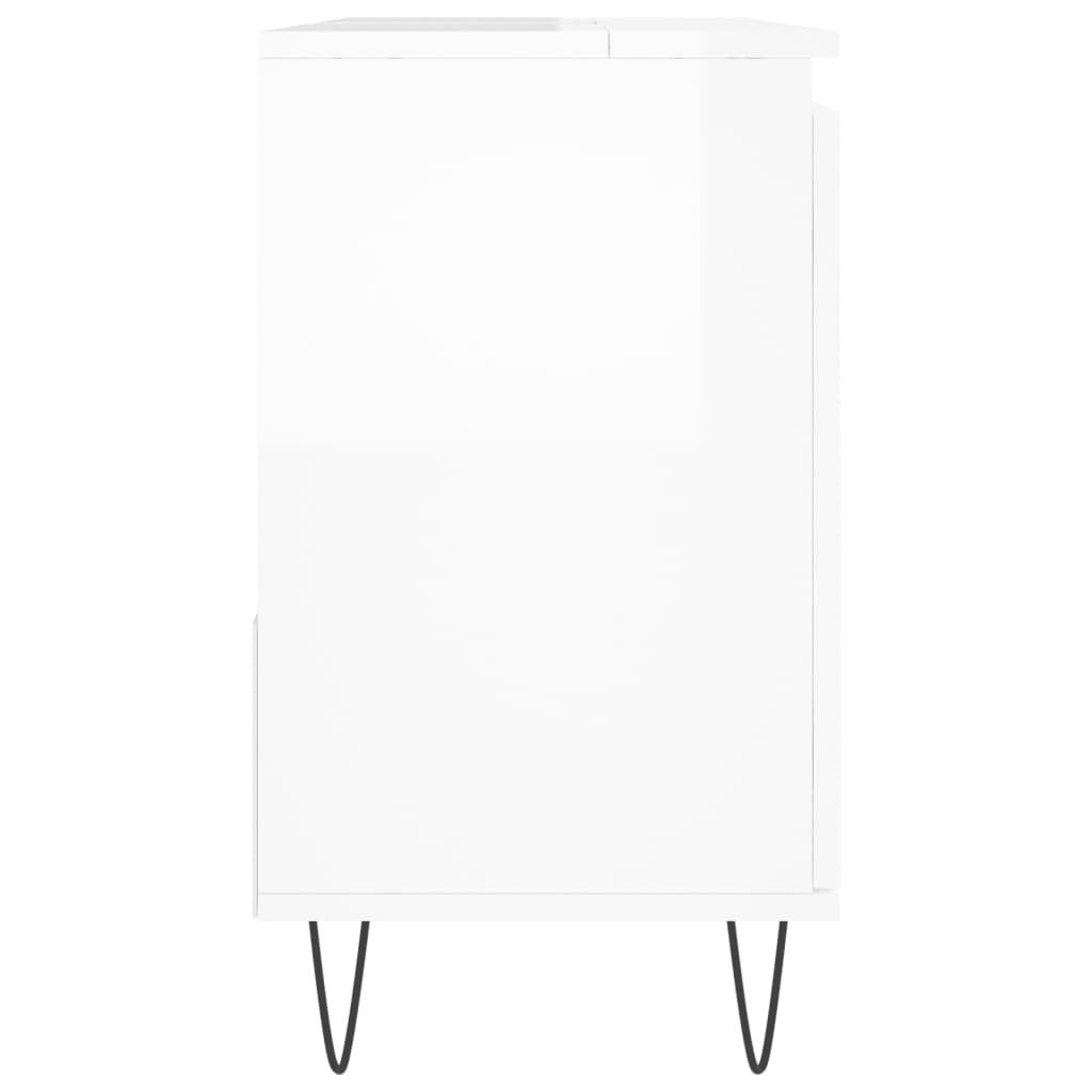 Armoire de salle de bain blanc brillant 65x33x60 cm