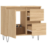 Armoire salle de bain chêne sonoma 65x33x60 cm