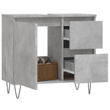 Armoire de salle de bain gris béton 65x33x60 cm