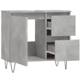 Concrete gray bathroom cabinet 65x33x60 cm