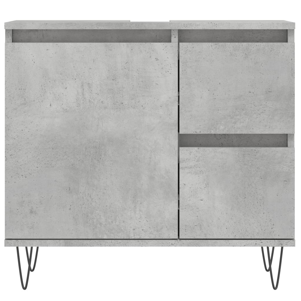 Concrete gray bathroom cabinet 65x33x60 cm