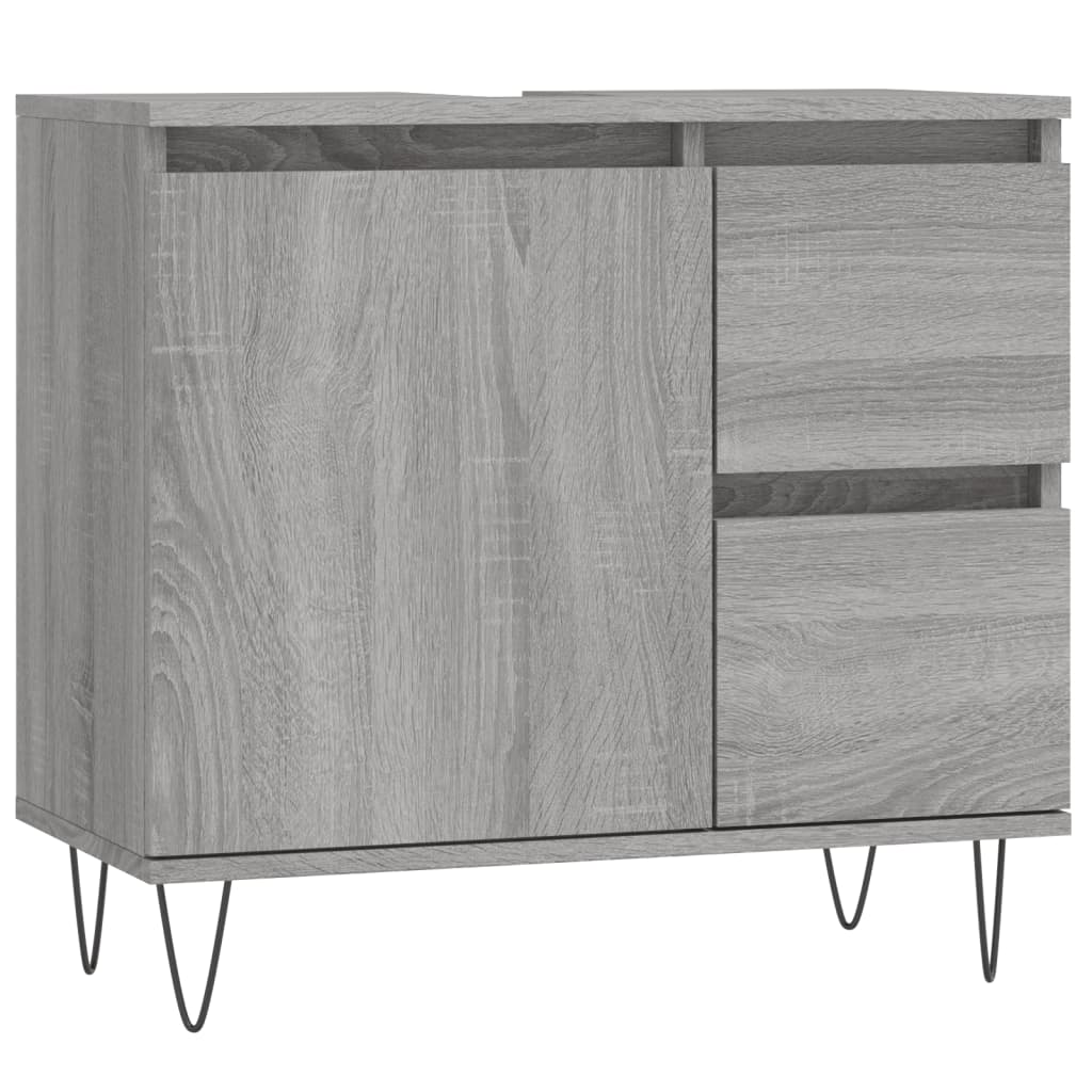 Armoire de bain sonoma gris 65x33x60 cm bois d'ingénierie