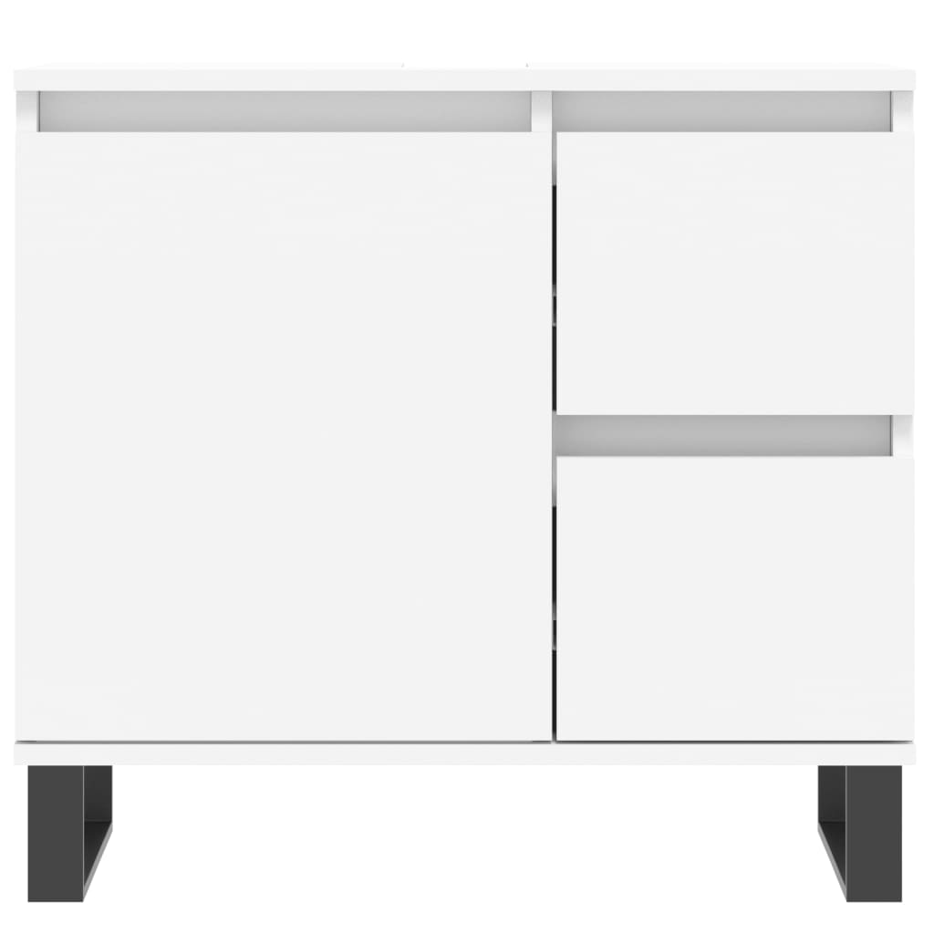 White bathroom cabinet 65x33x60 cm engineered wood