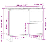 White bathroom cabinet 65x33x60 cm engineered wood