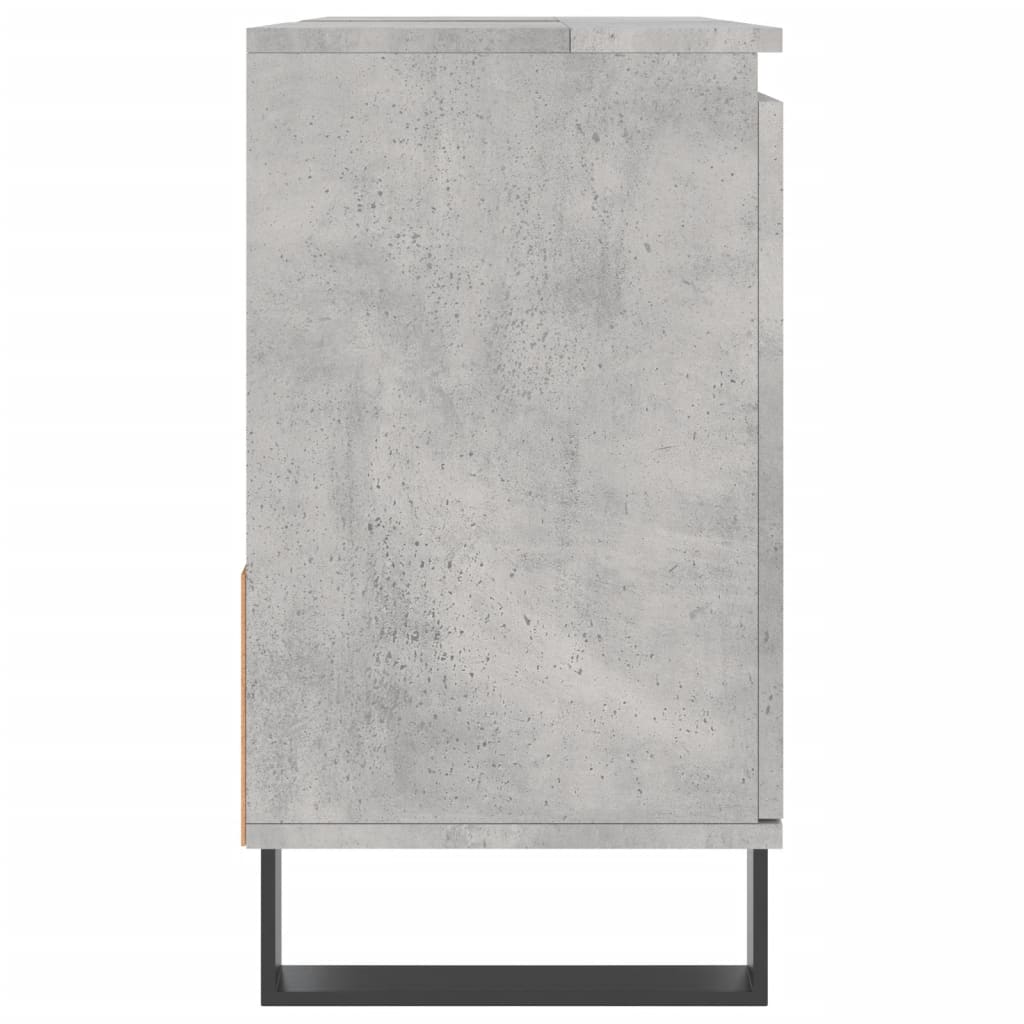 Armoire de salle de bain gris béton 65x33x60 cm