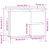 Armoire de salle de bain gris béton 65x33x60 cm