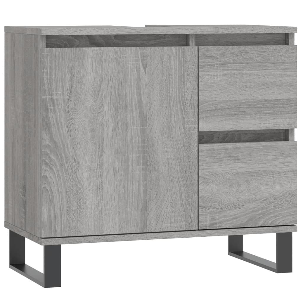 Sonoma gray bathroom cabinet 65x33x60 cm engineered wood