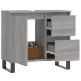 Sonoma gray bathroom cabinet 65x33x60 cm engineered wood