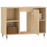 Armoire salle de bain chêne sonoma 80x33x60cm bois d'ingénierie