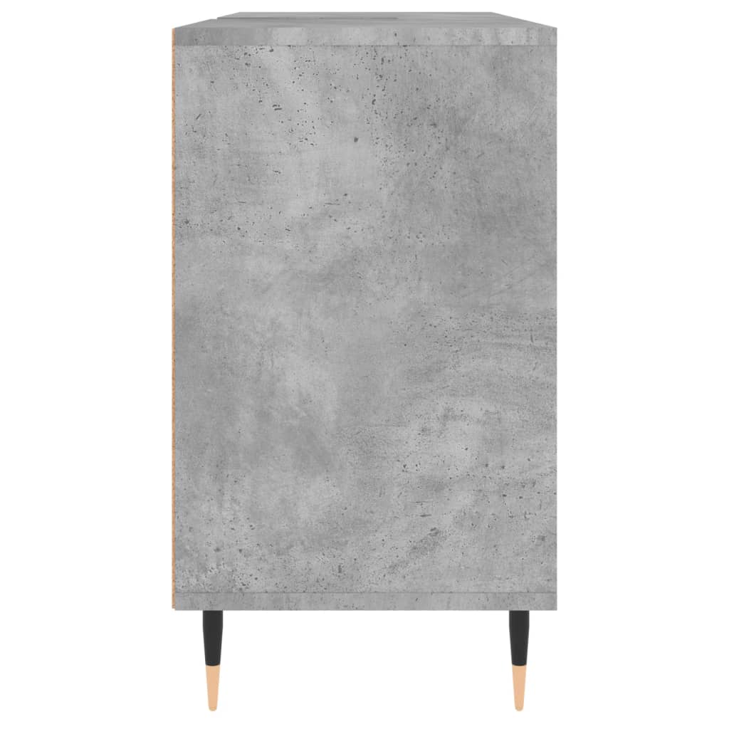 Armoire salle de bain gris béton 80x33x60cm bois d'ingénierie