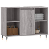 Bathroom cabinet sonoma gray 80x33x60 cm engineered wood