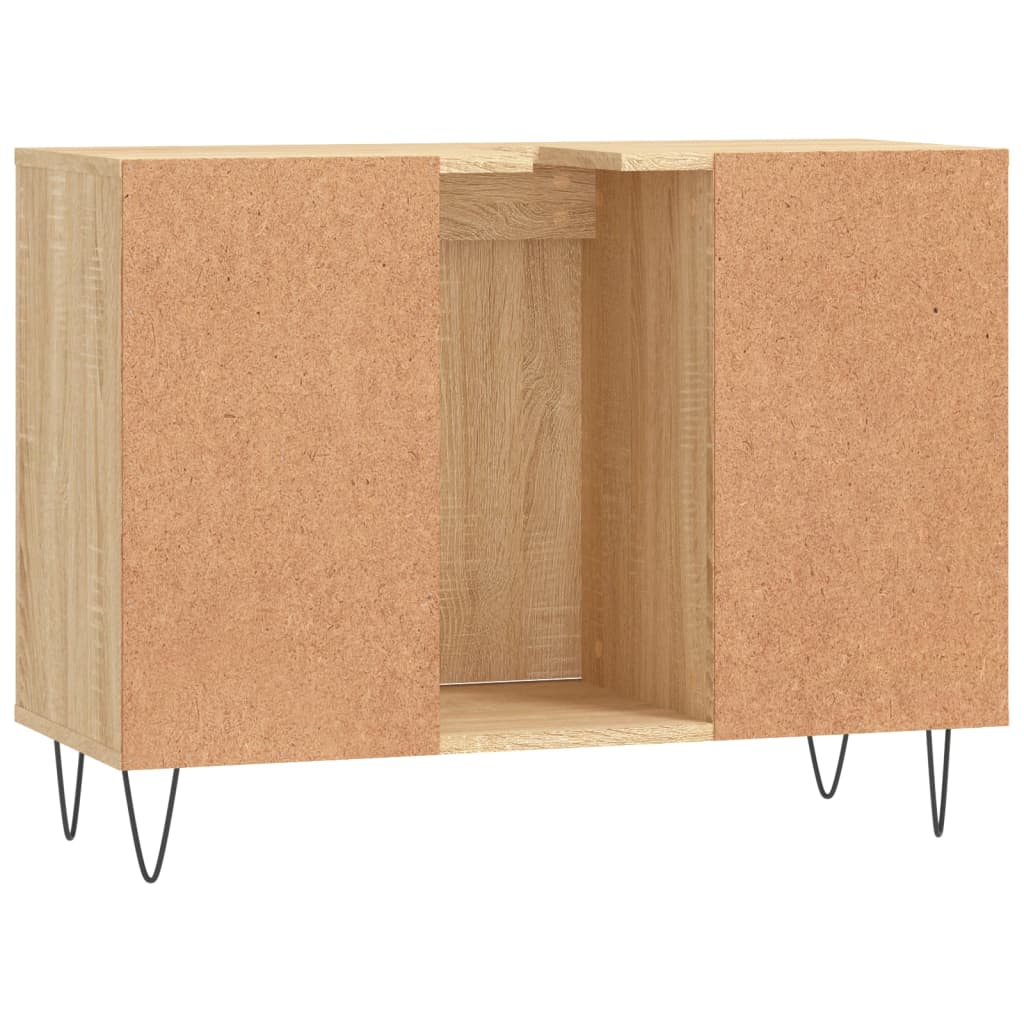 Armoire salle de bain chêne sonoma 80x33x60cm bois d'ingénierie