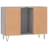 Sonoma grauer Badezimmerschrank 80x33x60 cm aus Holzwerkstoff