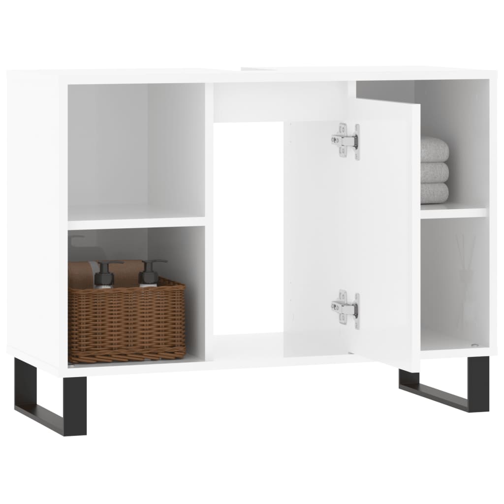 Armoire de salle de bain blanc brillant 80x33x60 cm