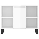 Bathroom cabinet glossy white 80x33x60 cm