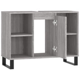 Armoire salle de bain sonoma gris 80x33x60 cm bois d'ingénierie