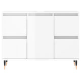 Armoire de salle de bain blanc brillant 80x33x60 cm