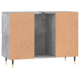 Armoire salle de bain gris béton 80x33x60cm bois d'ingénierie