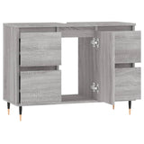 Armoire salle de bain sonoma gris 80x33x60 cm bois d'ingénierie