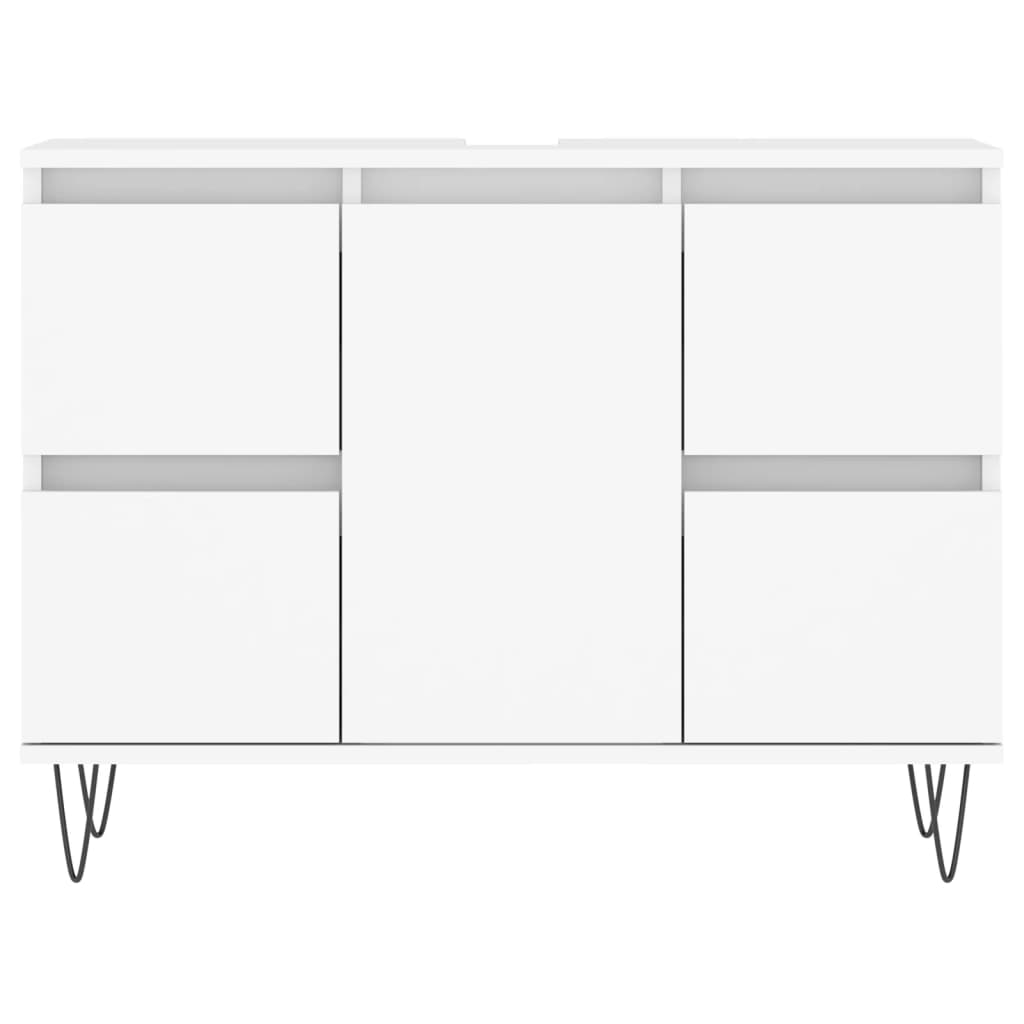 Armoire de salle de bain blanc 80x33x60 cm bois d'ingénierie