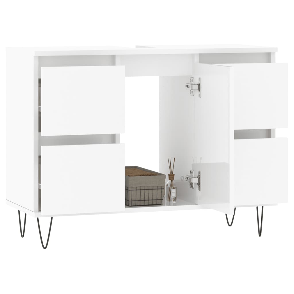 Armoire de salle de bain blanc brillant 80x33x60 cm