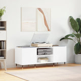 White record cabinet 121x38x48 cm engineered wood