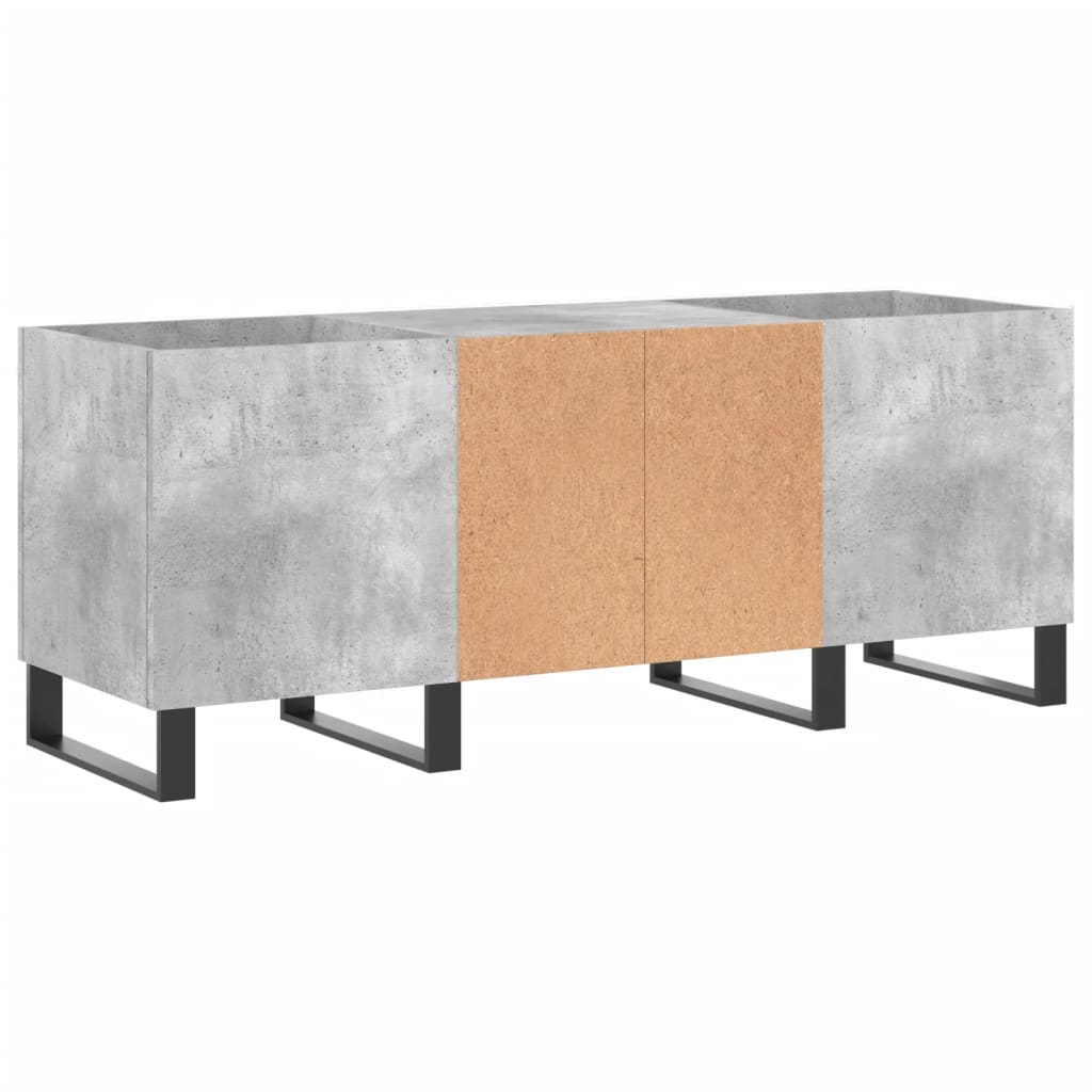 Betongrauer Plattenschrank 121 x 38 x 48 cm, Holzwerkstoff